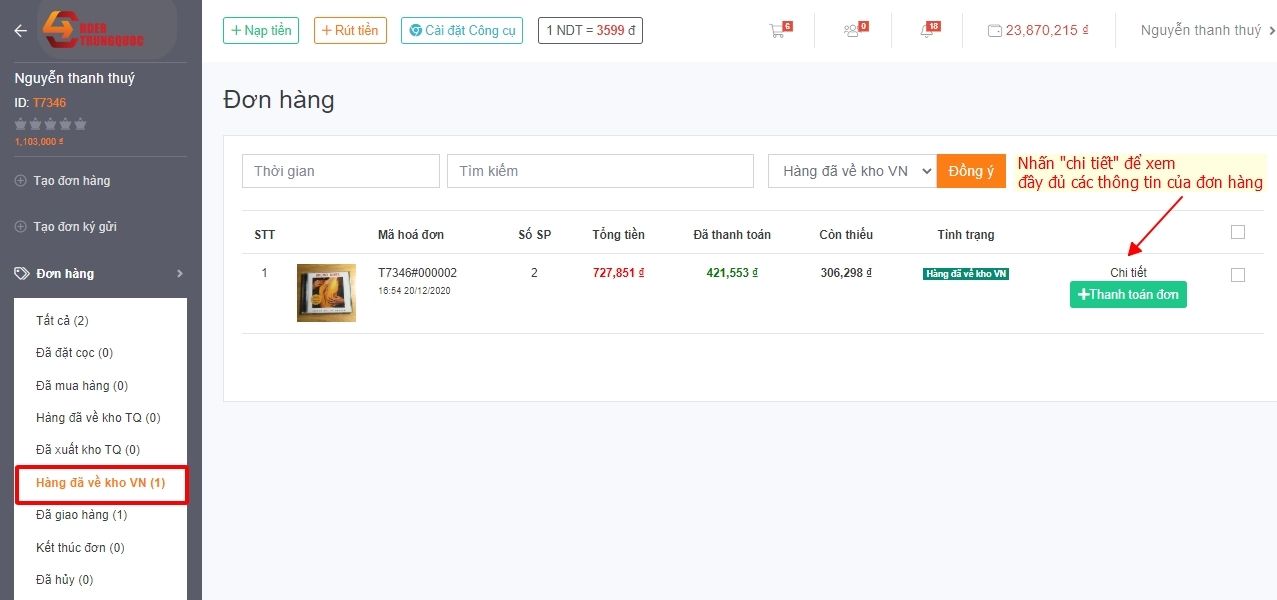 thanh toán và nhận hàng order trung quốc thanh toán và nhận hàng order trung quốc