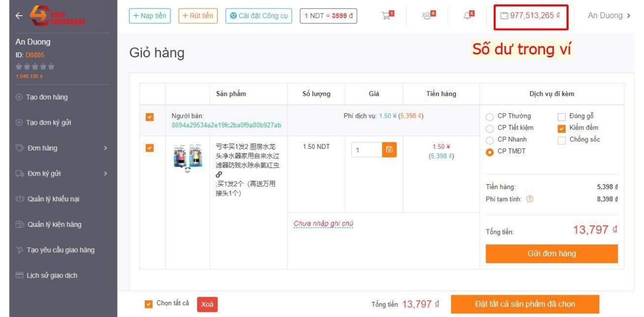 Hướng dẫn đặt hàng taobao