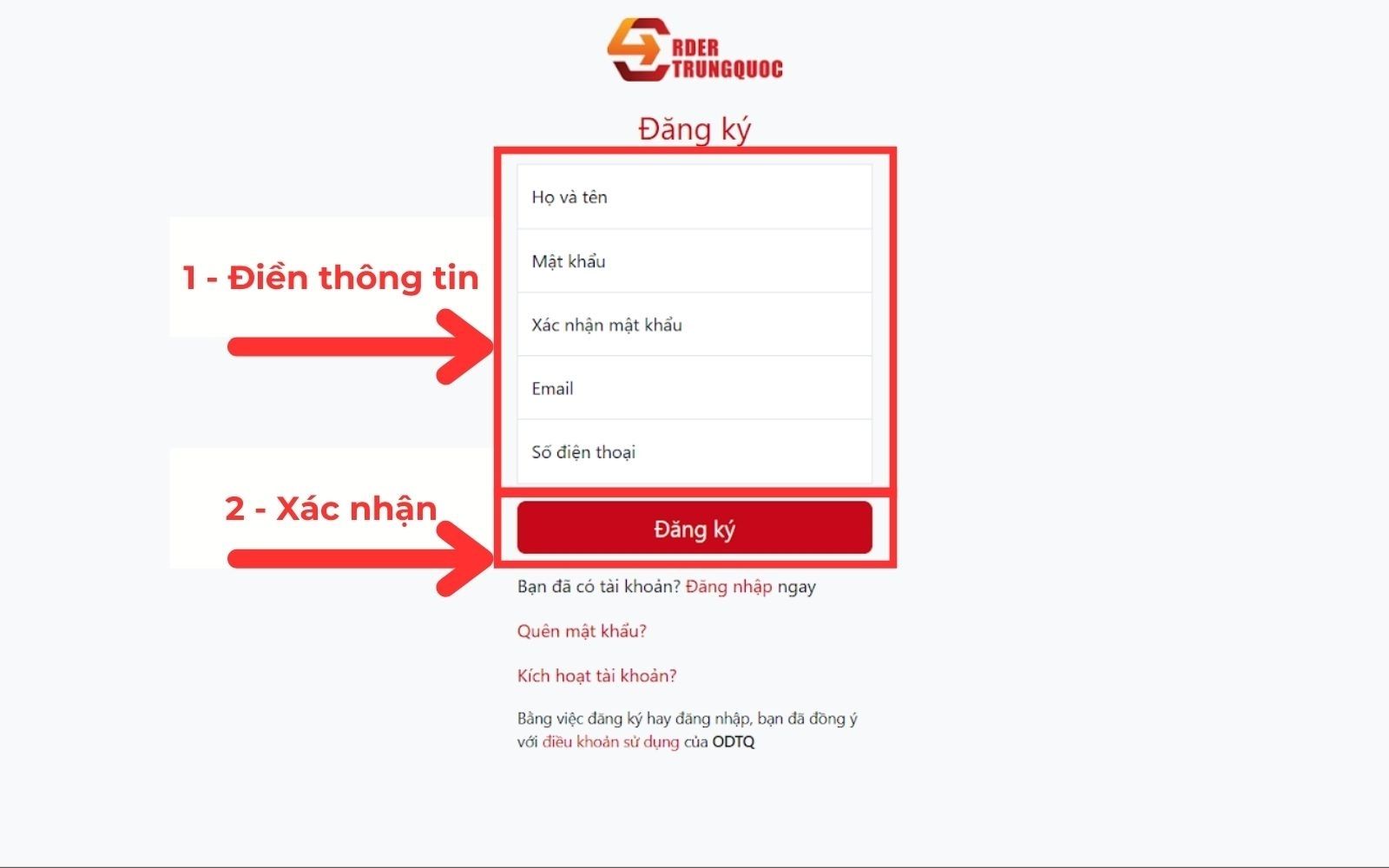 Quy trình mua hộ hàng xianyu tại Order Trung Quốc