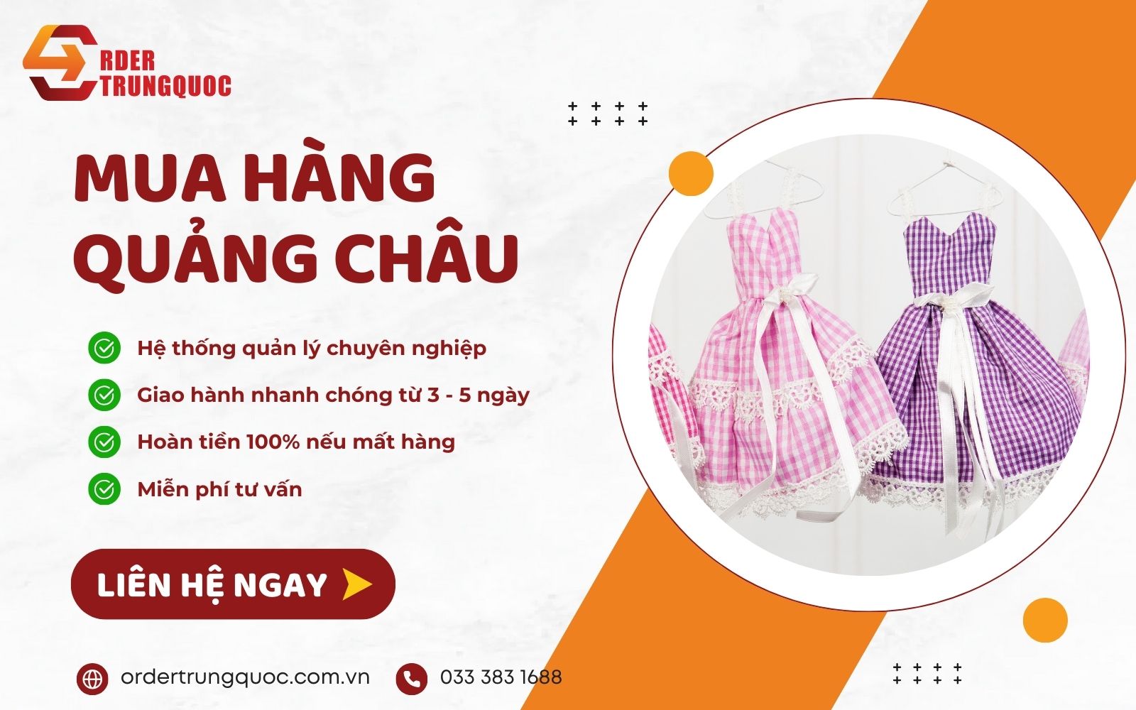 Mua sỉ áo đầm Quảng Châu giá gốc, hàng chất lượng tại Order Trung Quốc